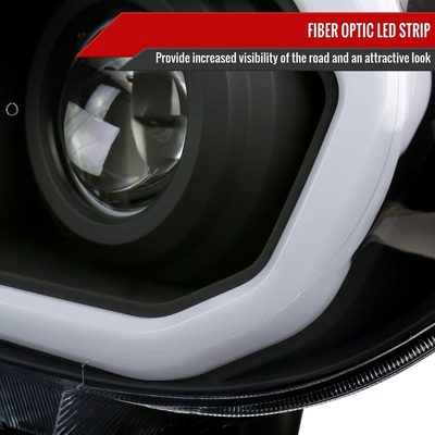2007-2013 Toyota Tundra/Sequoia Retro LED Tube Headlights LED Signal Black