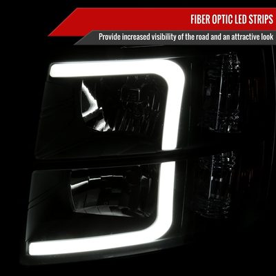 2007-2013 Chevy Silverado 1500 2500HD 3500HD LED Headlights Amber Reflector