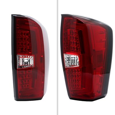 2016-2022 Toyota Tacoma LED Bar Tail Lights Chrome Housing/Red Clear Lens
