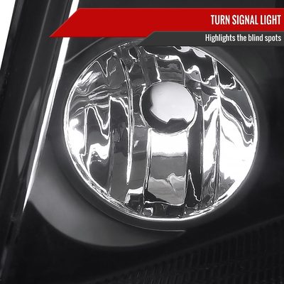 2004-2008 Ford F-150/ 06-2008 Lincoln Mark LT Headlights Amber Reflectors Black