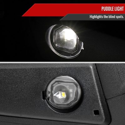 2019-2024 GMC Sierra 1500 Black Manual Fold & Heated Side Mirror Driver Side