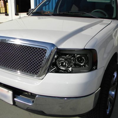2004-2008 Ford F-150/ 06-2008 Lincoln Mark LT LED C-Bar Headlights Smoke