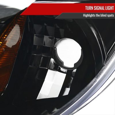 2006-2011 Mitsubishi Eclipse Dual Halo Projector Headlights Jet Black/Clear