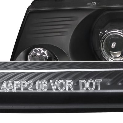 2004-2008 Ford F-150/ 06-2008 Lincoln Mark LT Headlights Amber Reflectors Black