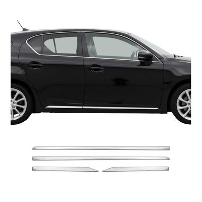 2011-2017 Lexus CT 200h Side Door Molding Trim Skirt Garnish Stainless Steel 4x