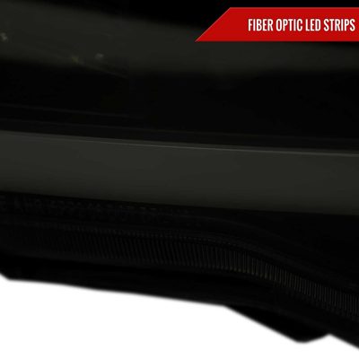 For Toyota Tacoma 2005-2011 LED Bar Projector Headlights Chrome Housing Smoked Lens