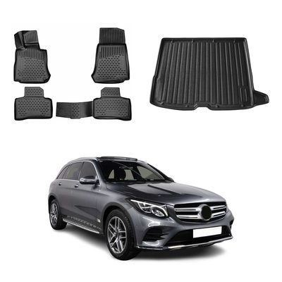 OMAC Floor Mats & Cargo Liners for Mercedes GLC Class Coupe C253 2017-2019 Black