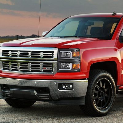 2014-2015 Chevy Silverado 1500 LED Bar Factory Headlights - Black Matt Black