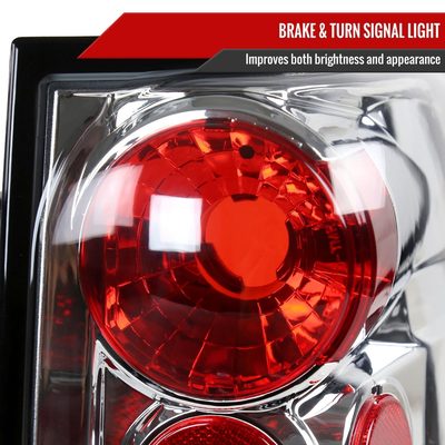 2003-2006 Ford Expedition Tail Lights Chrome Housing/Clear Lens
