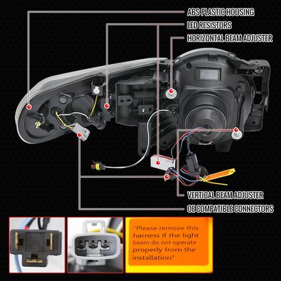 2007-2014 Toyota FJ Cruiser Full LED Projector Headlights LED Signal Smoke