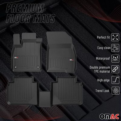 2023-2026 Honda Accord Premium Floor Mats Liners Full Set All Weather Heavy Duty