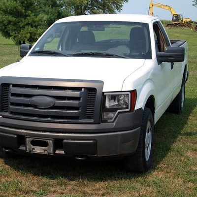 2009-2014 Ford F-150 LED Bar Factory Headlights Amber Reflectors Matt Black