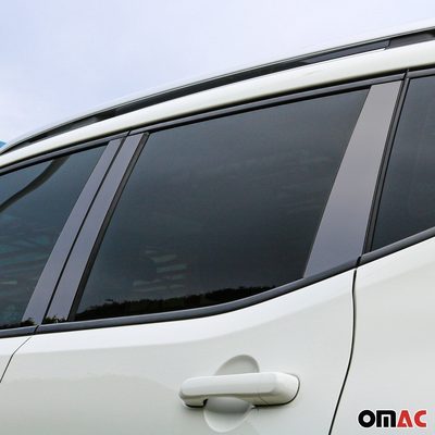 2015-2024 Jeep Renegade Window B Pillar Posts Door Trim Cover Steel Dark 6x