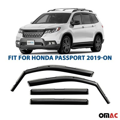 Clim Art Wind Deflectors for Honda Passport 2019-2025 Shatterproof Dark Smoke 4x