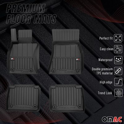 2007-2017 Lexus LS460 Premium Floor Mats Liners Full Set All Weather Heavy Duty