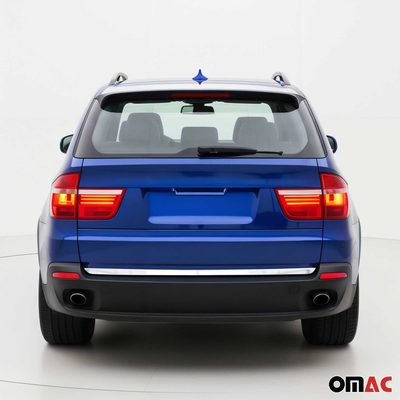 2007-2013 BMW X5 E70 Rear Trunk Lid Molding Trim Brushed Stainless Steel Silver 1Pc