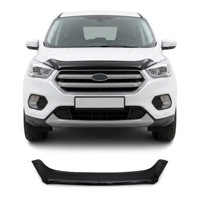 2017-2019 Ford Escape II Front Bug Shield Hood Deflector Guard Smoke Black