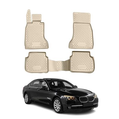 2008-2015 BMW 7 Series F02 Short Sedan Floor Mats Liners Full Set All Weather Beige