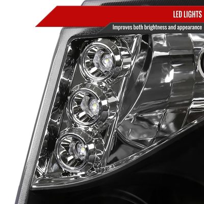 2007-2013 Chevy Avalanche/ 07-2014 Tahoe Suburban Dual Halo Headlights Black