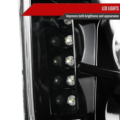 2005-2009 Ford Mustang Halo Projector Headlights Jet Black/Clear Lens