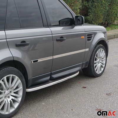 2006-2009 Land Rover Range Rover Sport Side Door Molding Trim Stainless Steel Silver
