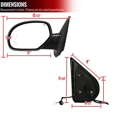 2007-2013 Chevy Silverado/GMC Sierra Chrome Heated Side Mirror Driver Side
