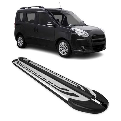 2015-2022 RAM ProMaster City Running Boards Side Steps Silver & Black