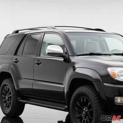 2003-2009 Toyota 4Runner Side Mirror Cover Caps Stainless Steel Silver 2 Pcs