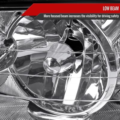 2005-2011 Lincoln Town Car Factory Style Headlights Chrome/Clear Lens