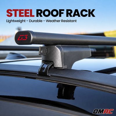 G3 Roof Racks for Audi Q3 2015-2018 Steel Lockable 2Pcs Black