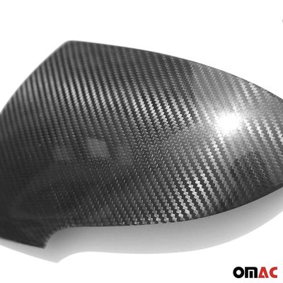 2011-2014 Kia Sportage Side Mirror Cover Caps Carbon Fiber Black 2 Pcs