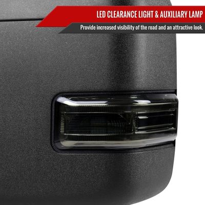 2017-2019 Ford F-250/350/450/550 Super Duty Heated&Manual Towing Mirrors Smoke