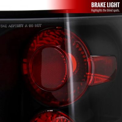 2005-2006 Jeep Grand Cherokee Tail Lights Matte Black Housing/Clear Lens