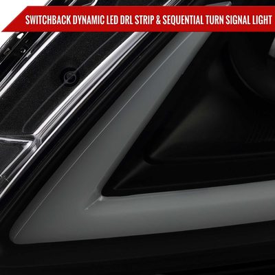 For Infiniti G37 2008-13 / Q60 Coupe 2014-15 LED Projector Headlights Sequential Matte Black Smoked Lens Switchback