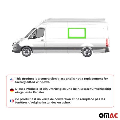 2010-2018 Mercedes Sprinter W906 Local Pickup Window Glass Mid Left Side L3 L4