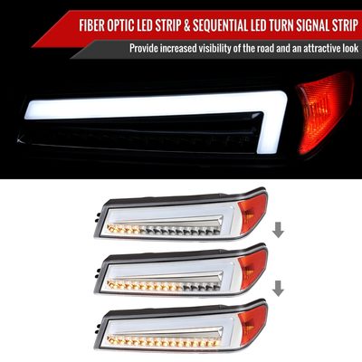 2004-2012 Chevy Colorado/GMC Canyon LED Bumper Corner Signal Lights Chrome