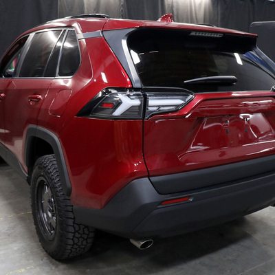 2019-2024 Toyota RAV4 White LED Bar Signal Tail Lights Matt Black/Clear