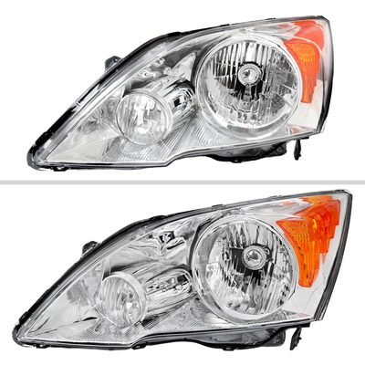 2007-2011 Honda CR-V Factory Style Headlights Chrome Housing/Clear Lens