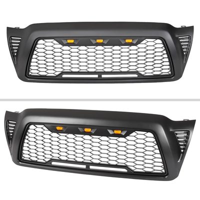 2005-2011 Toyota Tacoma Matte Black Mesh Replacement Grille w/ LED Lights