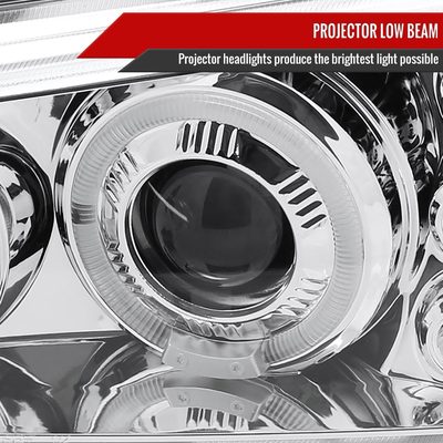 2002-2006 Chevy Avalanche/ 03-2007 Silverado Dual Halo Headlights Chrome