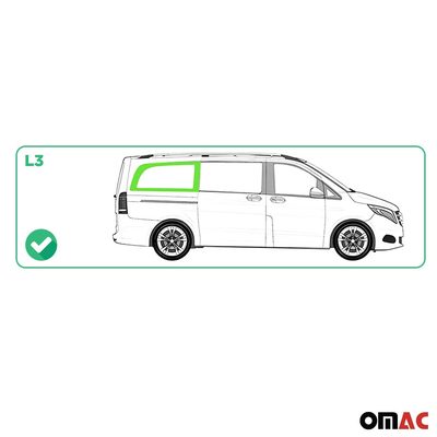 2016-2024 Mercedes Metris Window Glass Fit Kit Right Side Rear Black L3 Long