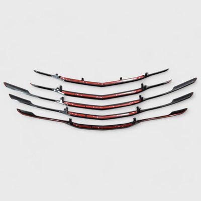 2016-2025 Chevrolet Malibu Grille Overlay Gloss Black 5Pcs ABS Plastic