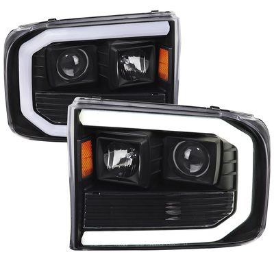 1999-2004 Ford F-250/350/450/550 /Excursion LED Bar Headlights LED Matte Black