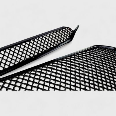 2016-2017 Chevrolet Equinox Grille Overlay Gloss Black 2Pcs ABS Plastic