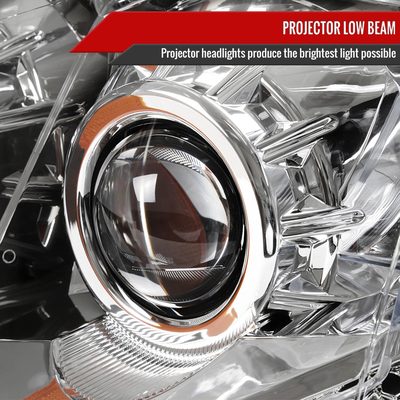 2010-2016 Cadillac SRX Projector Headlights Chrome Housing/Clear Lens