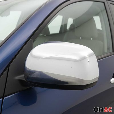 2006-2009 Toyota RAV4 Side Mirror Cover Caps Stainless Steel Silver 2 Pcs