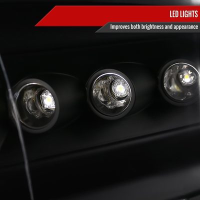 2009-2018 Dodge RAM 1500 / RAM 2500 3500 Dual Halo Headlights Matte Black
