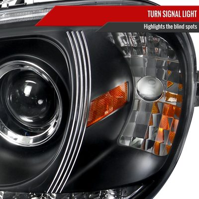 2002-2005 Mercedes Benz W163 ML Class Projector Headlights SMD LED Light Black