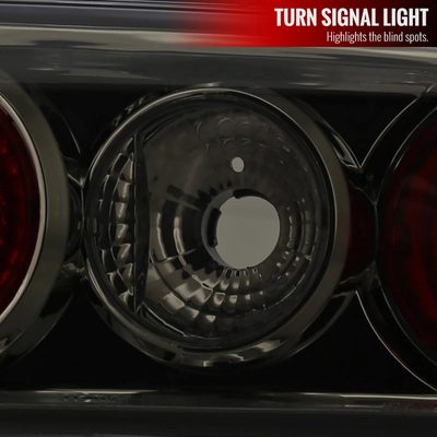 1989-1994 Nissan 240SX S13 Hatchback Tail Lights Chrome Housing/Smoke Lens