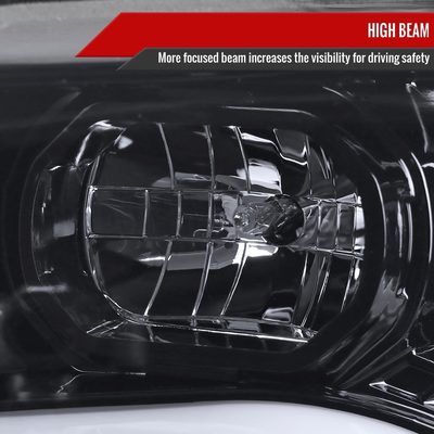 2015-2021 Chevy Colorado LED Bar Projector Headlights Glossy Black/Smoke Lens